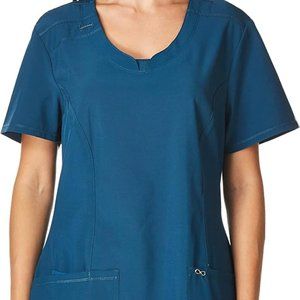 Cherokee Round Neck Scrub Tops for Women – 4-Way Stretch